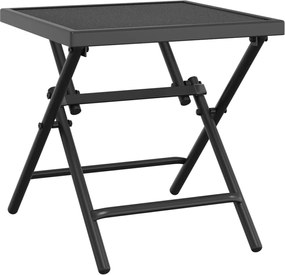 vidaXL Masă de grădină pliabilă, antracit, 38x38x38 cm, plasă oțel