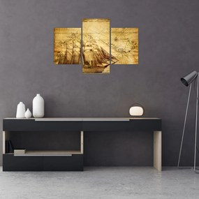 Tablou - Harta veche (90x60 cm)