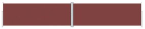 Copertina laterala retractabila, maro, 180x1000 cm Maro, 180 x 1000 cm