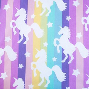 Lenjerie de pat din bumbac pentru copii UNICORN PASTEL RAINBOW colorat Dimensiune lenjerie de pat: 70 x 90 cm | 140 x 200 cm