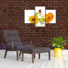 Tablou cu ulei de flori (90x60 cm)