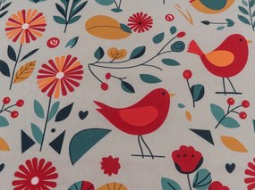 Cearsaf din microfibra RETRO BIRD colorat 90x200 cm