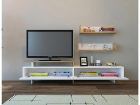Mobilier living Alcaraz (alb + teak). 1101401