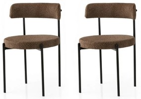 Set de scaune de sufragerie Gini Brown and Black,2 buc.