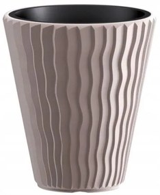 Ghiveci decorativ de flori, rotund, cafeniu, 29.7x33 cm, Sandy