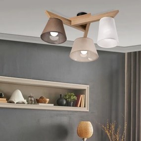 Lustră aplicată Brilagi ANTHONY 3xE14/40W/230V stejar