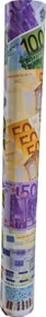 Tun confetii NOVOKIDS™ Party Tube, Lungime 80 cm, Cu aer comprimat, Model bancnote euro