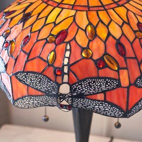 Endon 64093 - Lampă de masă Tiffany DRAGONFLY, Ø 41 cm, 2xE27/60W/230V