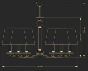 Candelabru 6 brate elegant design clasic ROSSANO
