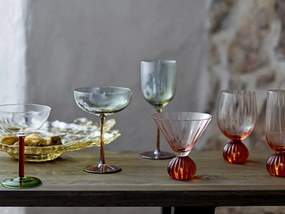 Set 6 pahare cocktail din sticlă, multicolor, cu finisaj vopsit prin pulverizare, 9,5x13 cm, 270 ml, „Signe"