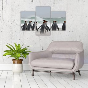Tablou pinguini în ocean (90x60 cm)