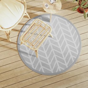 vidaXL Covor de exterior, ARAKIL gri, Ø120 cm, PP