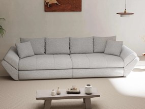 Canapea extensibilă dumonde cu ladă de depozitare si sezut confortabil din spuma high-density, Loana Euphoria Dove 300x100 cm