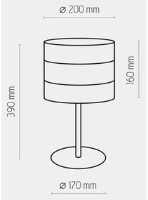 Lampă de masă TAGO 1xE27/15W/230V albă/aurie