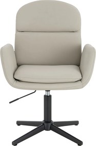 HR480CROSS Scaun Ecru Piele Ecologica Premium Soft cu Bază Neagră