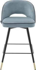 Set de 2 scaune de bar design modern Cliff, H-92,5cm albastru 114323 HZ