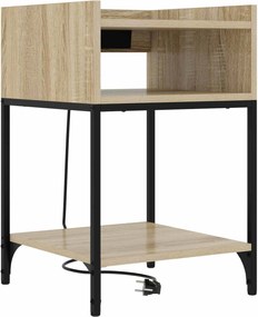 vidaXL Dulap de noapte Stejar Sonoma 40 x 40 x 61 cm Lemn compozit