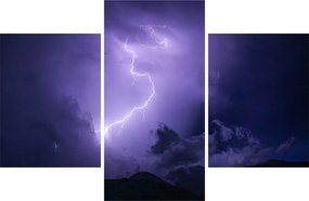 Tablou - cerul violet cu fulger (90x60 cm)