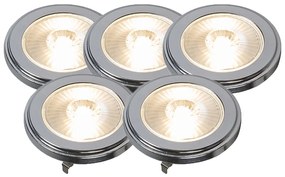 Set de 5 becuri LED G53 AR111 reglabile 9W 650LM 3000K