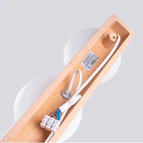 Plafonieră albă/în culoare naturală cu abajur din sticlă ø 12 cm Solum – Sollux