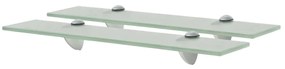 vidaXL Rafturi suspendate, 2 buc., 50 x 10 cm, sticlă, 8 mm