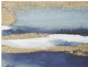 Tablou decorativ multicolor din lemn de Pin si panza, 60x2,7x80 cm, Dark Blue Mauro Ferretti
