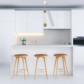 Candelabru pe șnur Marmură alb/alamă 1xGU10/8W/230V