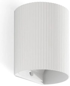 Aplica perete aluminiu striat alb, 1xGU10, SOLE round