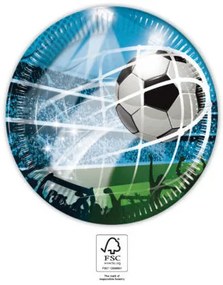 Fotbal Soccer Fans farfurie de hârtie 8 buc 20 cm FSC