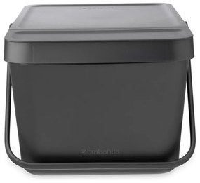 Cos depozitare sau reciclare Brabantia Sort&Go 1006310, 20 L, 22,5x45x28 cm, Stivuibil, Plastic, Gri închis