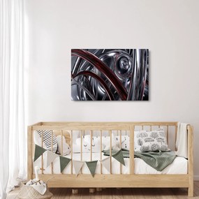 Tabloul cu abstracție în gri (90x60 cm)