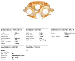 Plafoniera LUX realizata manual, design modern EMERALD, cu 9 surse de lumina