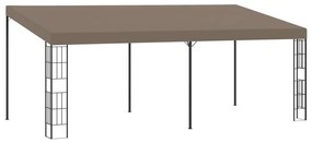 vidaXL Pavilion montat pe perete, gri taupe, 6 x 3 m, material textil