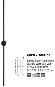 Aplica de perete LED design liniar Aden 120cm