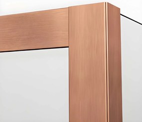 Paravan dus sticla walk-in 100x200 cm cupru periat, sticla 8 mm, Ronal Easy D40 1000x2000 mm, Cupru periat