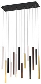 Lustra cu 14 pendule LED design modern minimalist CALA multicolor