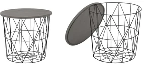 Masă de cafea Lata (negru + gri). 796708