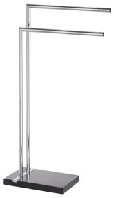 WENKO 20461100 - Suport pentru prosoape NOBLE, 45,5 x 82 cm, crom/negru