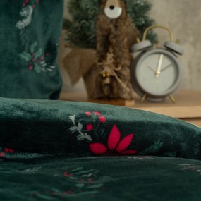 Lenjerie de pat din microflanel 4Home Poinsettia, 140 x 200 cm, 70 x 90 cm