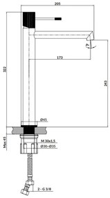 Baterie de lavoar Cersanit S951-592 ZEN 32,2 cm crom lucios