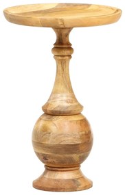 286471 vidaXL Masă laterală rotundă, 43 x 43 x 66 cm, lemn masiv de mango