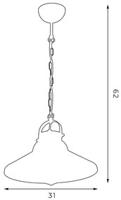 Lustră pe cablu IRON 1xE27/60W/230V