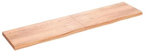 vidaXL Raft de perete maro deschis 220x50x(2-6) cm lemn stejar tratat