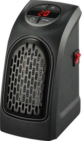 Încălzitor cu ventilator ELITE EFH-0490, 400 W, 8 m², element ceramic PTC cu autoreglare, funcție de ventilare, temporizator, LED, negru