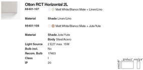 Aplica de perete ambientala design natural OTTON RCT in 2L