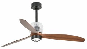 Lustra cu Ventilator si telecomanda DECO FAN M LED negru/maro