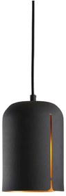 Lampa "Gap", scurta, 2 variante - Woud Variantă: metal negru cu cupru în interior