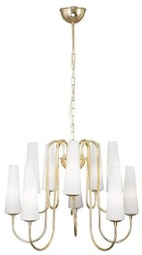 Candelabru cu 10 brate design modern Magnum auriu