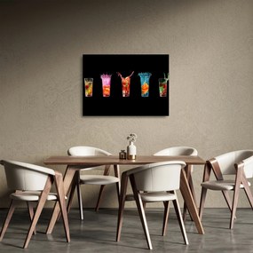 Tablou pe sticlă cu băuturi (70x50 cm)