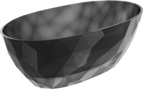 Mexen Orax cada neagră independentă transparentă 170 x 80 cm, dren crom - 58081708013